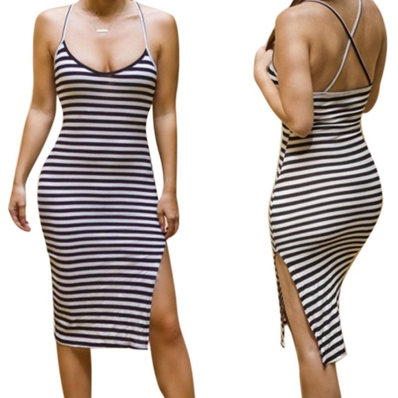 Dresses & Skirts - Midi Tank Stripped Dress